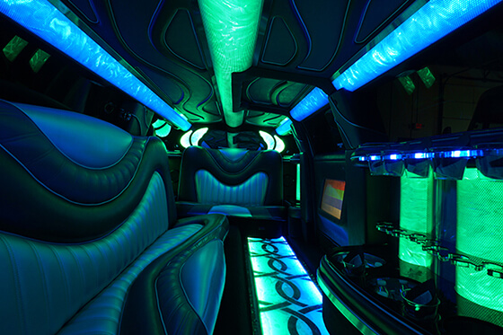 vibrant neon lights interior