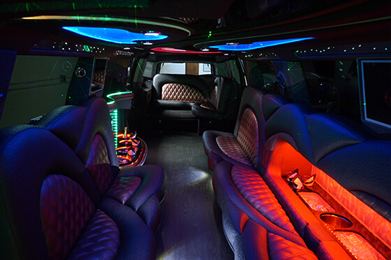 limos, Cadillac Sedans and party buses for airport transportation.